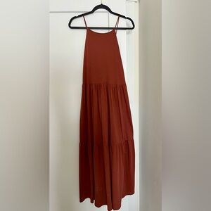 Zara, Rust/ Red Clay Maxi Dress New, unworn size M